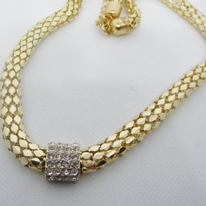 Bold Crystal studded Slide Pendant/Necklace